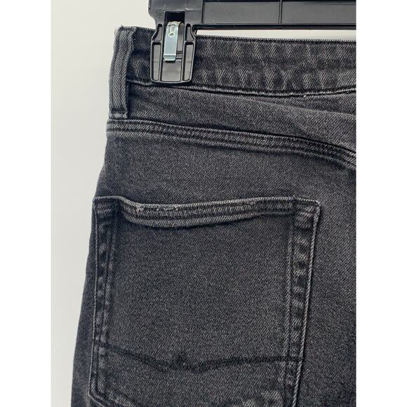 ASOS Women's Black Denim Distressed High-Rise Slim-Leg Regular-Fit Jeans SZ 28 - Picture 4 of 10